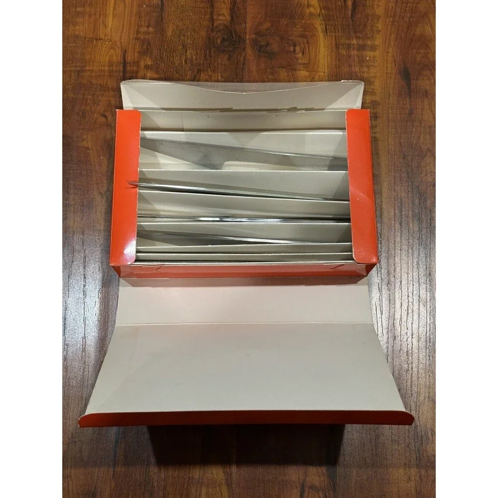 Set of (6) Vintage Midget Japan Stainless Steel 7.25” Knives in Box